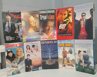 VHS Movies; Chasing Liberty, Guarding Tess, Ever After, Wayne's World, True Lies, Gone in 60 Seconds, In the Line of Fire, Independence Day