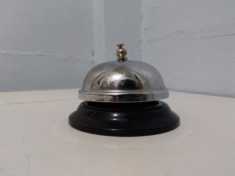 Vintage Desk Bell Counter Bell Shop Bell Hotel Bell Office Bell Works Great Photo Prop RhymeswithDaughter