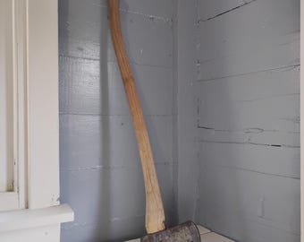Vintage Long Handled Axe Old Hand Tools Scary Halloween Decor Photo Prop RhymeswithDaughter