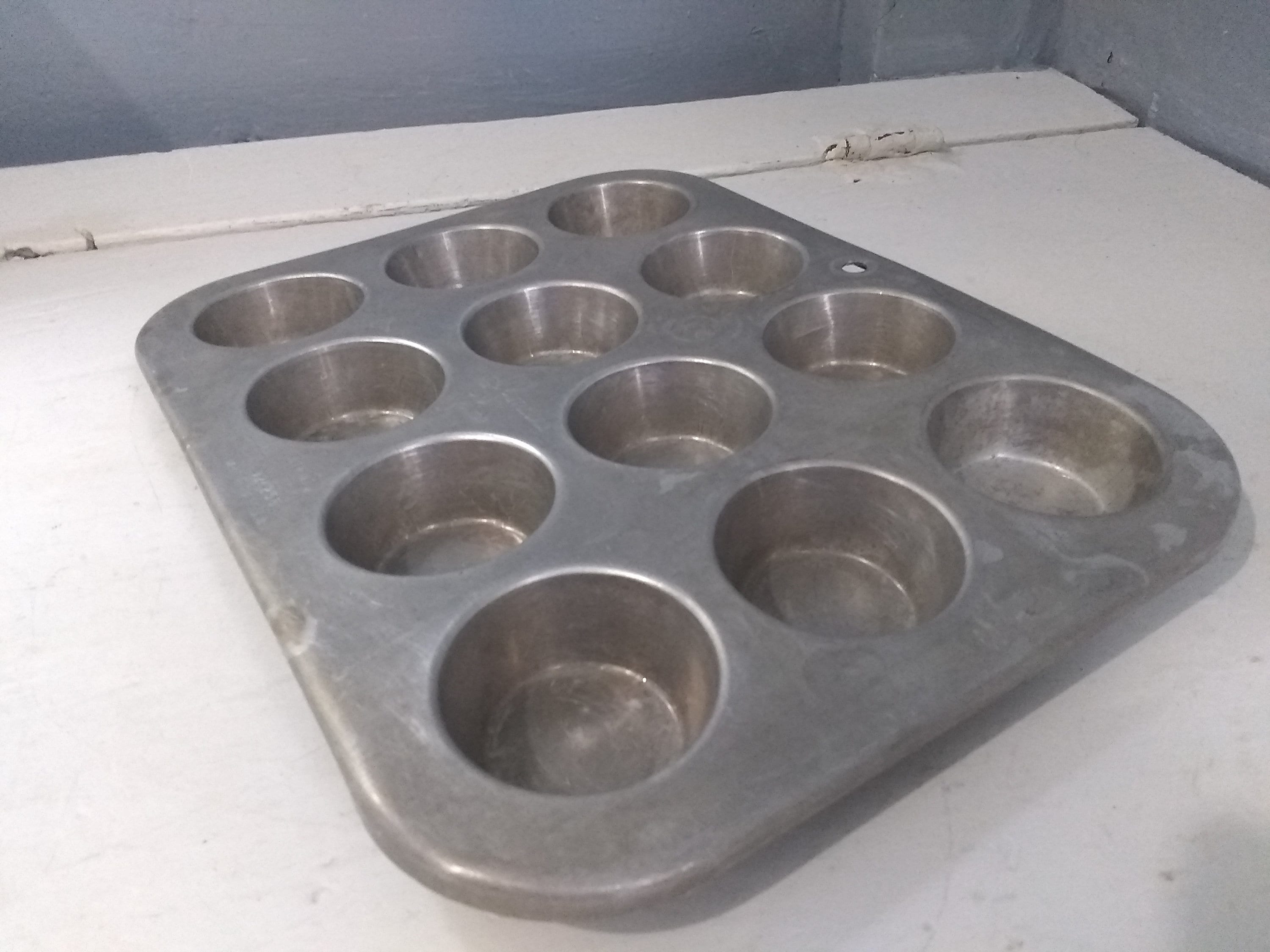 Vintage Aluminum Mini Muffin Cupcake Baking Pan UAP Muffinaire Junior