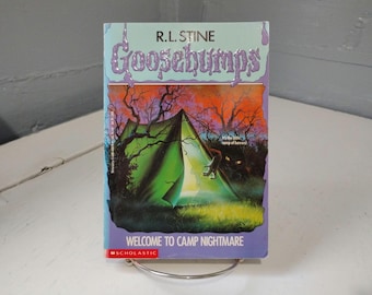 Goosebumps Welcome to Camp Nightmare Number 9 R L Stine Horror Fiction 90s Collectables 1st Edition Paperback Book RhymeswithDaughter
