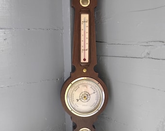 Vintage, Springfield, Banjo, Weather Station with Audio, Faux Wood, Battery and Key Included, Made in the USA, RhymeswithDaughter