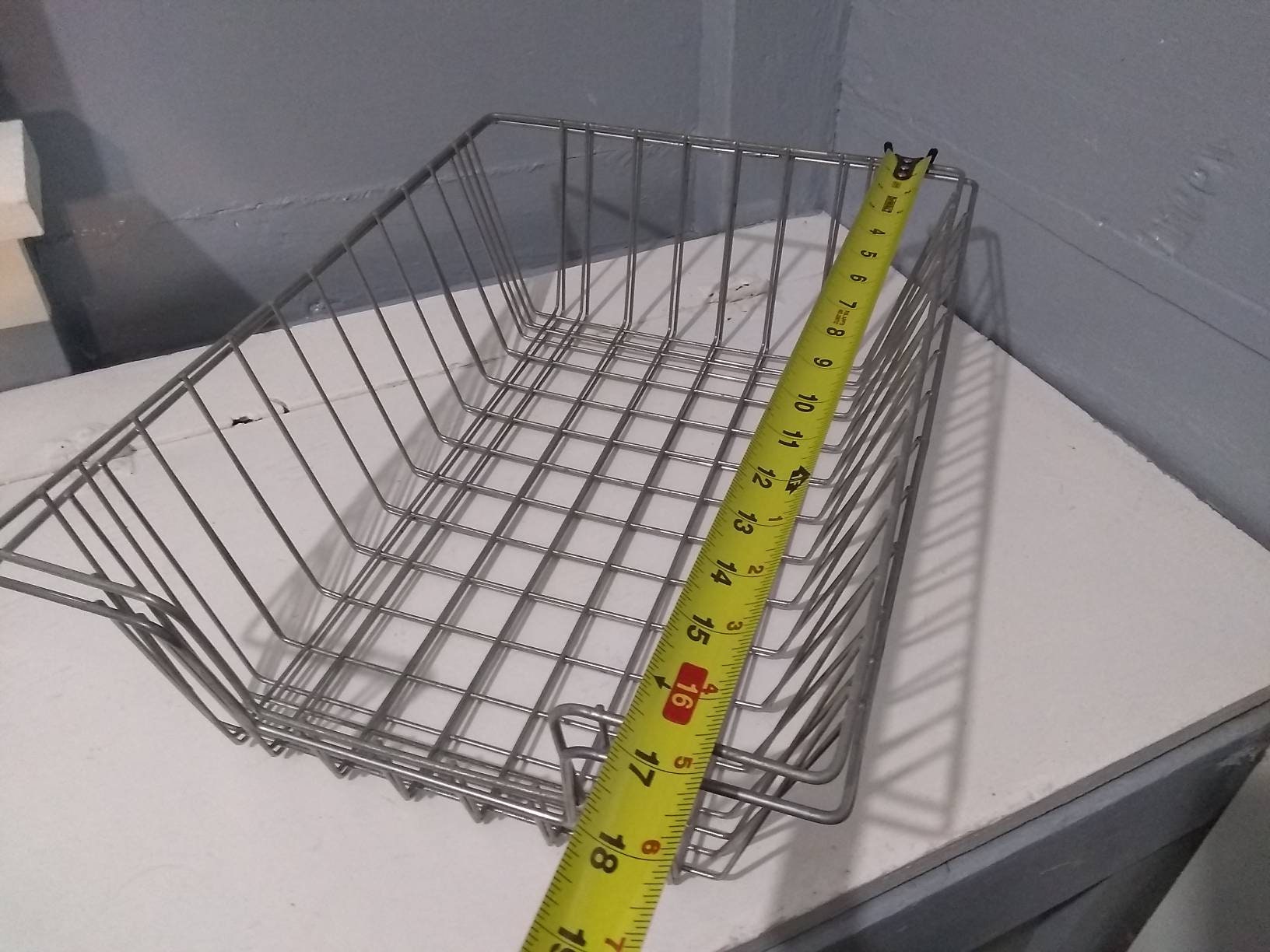 Vintage Metal Wire Basket Desk Tray Paper Tray Mid Century Modern