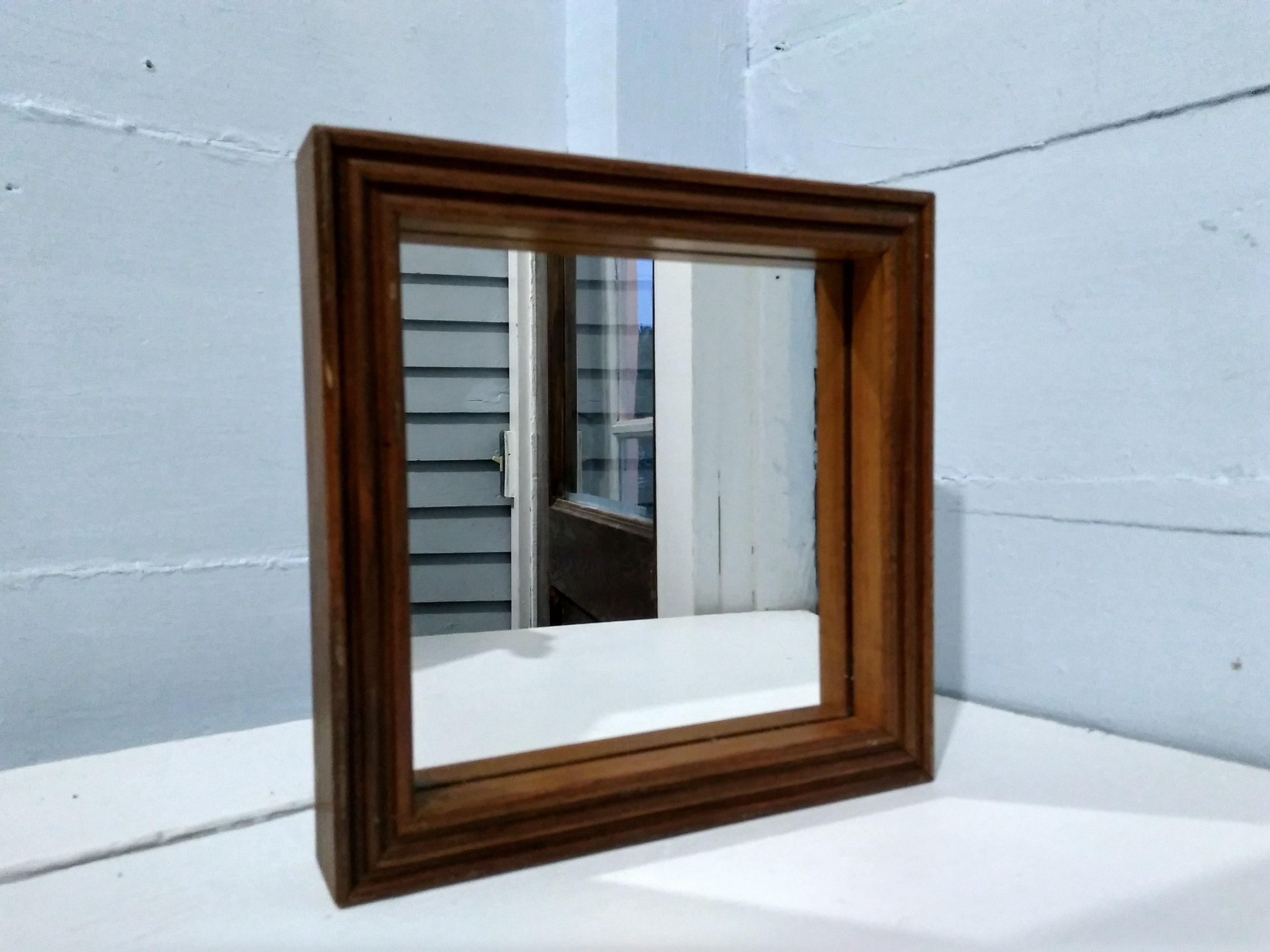 Vintage Mirror Small Square Mirror Framed Mirror Wall Mirror Accent