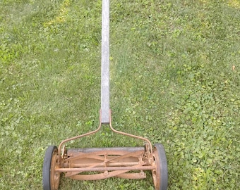 Antique, Push, Lawn Mower,  Grass Cutter, Rotary, Eco Friendly, Heavy Duty, Works Well, RhymeswithDaughter