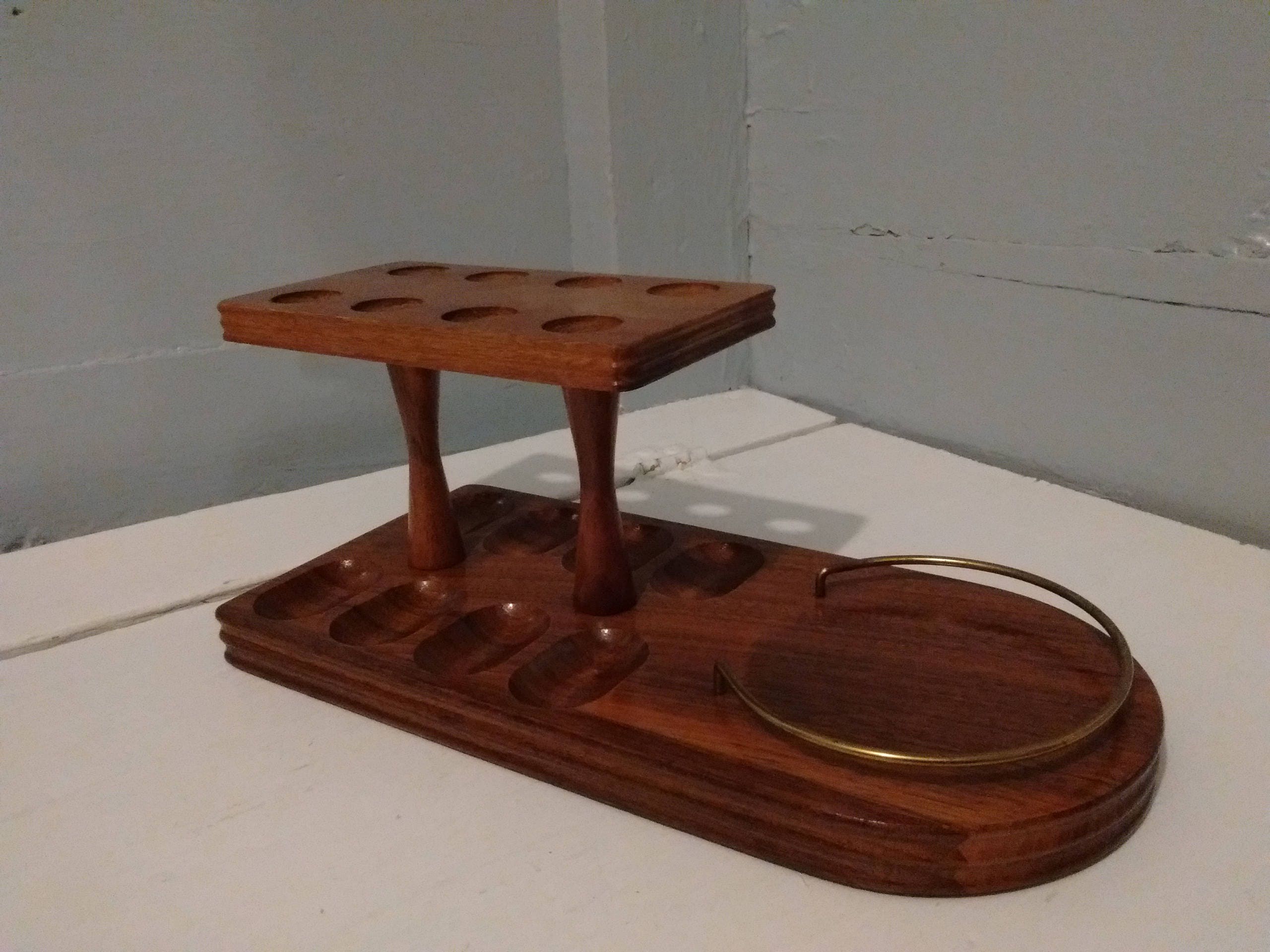 Caddy Pipe Rack Vintage Wood Tobacco Pipe Rack Pipe Holder Pipe Caddy Pipe Display Man ...