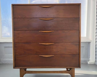 Vintage Lane Perception MidCenturyModern Five Drawer; Tallboy, Chest of Drawers, Dresser, Bedroom Furniture, RhymeswithDaughter