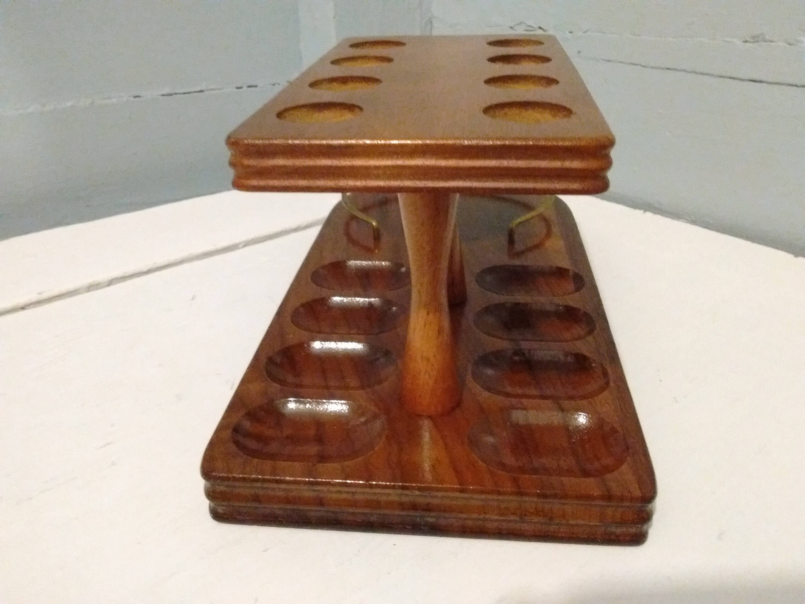 Vintage Wood Tobacco Pipe Rack Pipe Holder Pipe Caddy Pipe Display Man