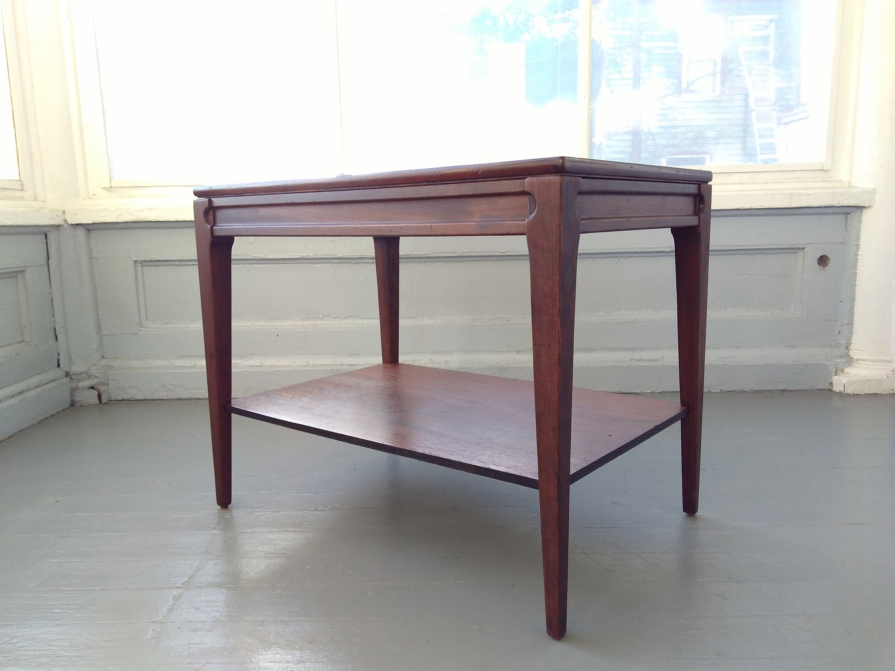End Table Vintage MidCentury Mersman Rectangular Two Tier ...