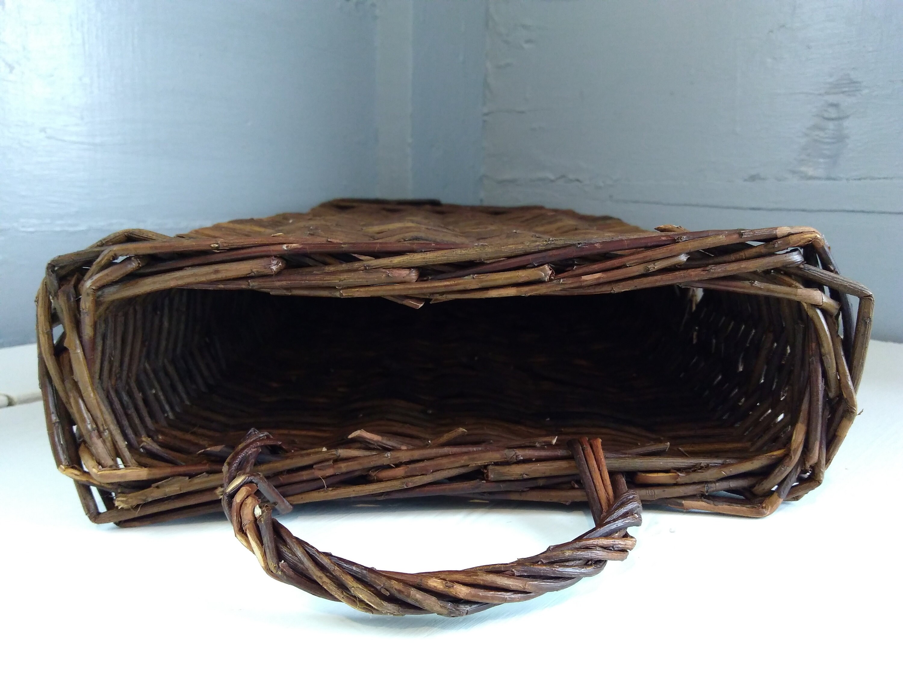 Tall, Hanging, Twig, Basket, Floral Basket, Rustic, Country, Farmhouse