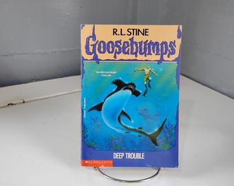 Deep Trouble Number 19 Goosebumps R.L. Stine 1st Edition 90s Collectable Book Horror Fiction RhymeswithDaughter