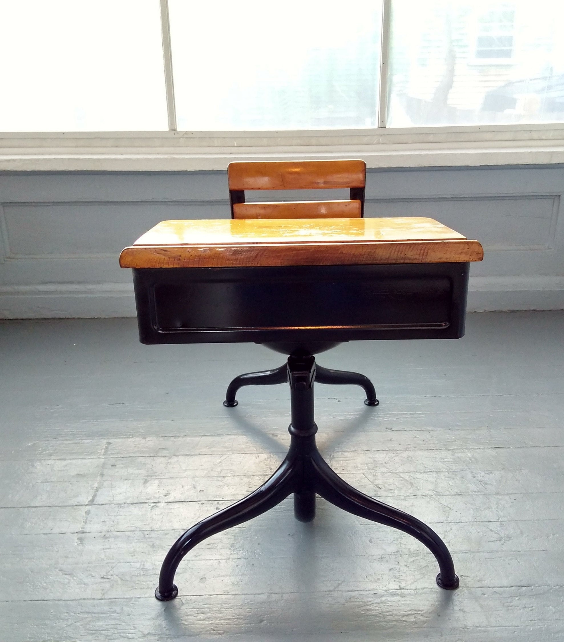 Antique School Desk Kids Desk And Chair Metal And Wood