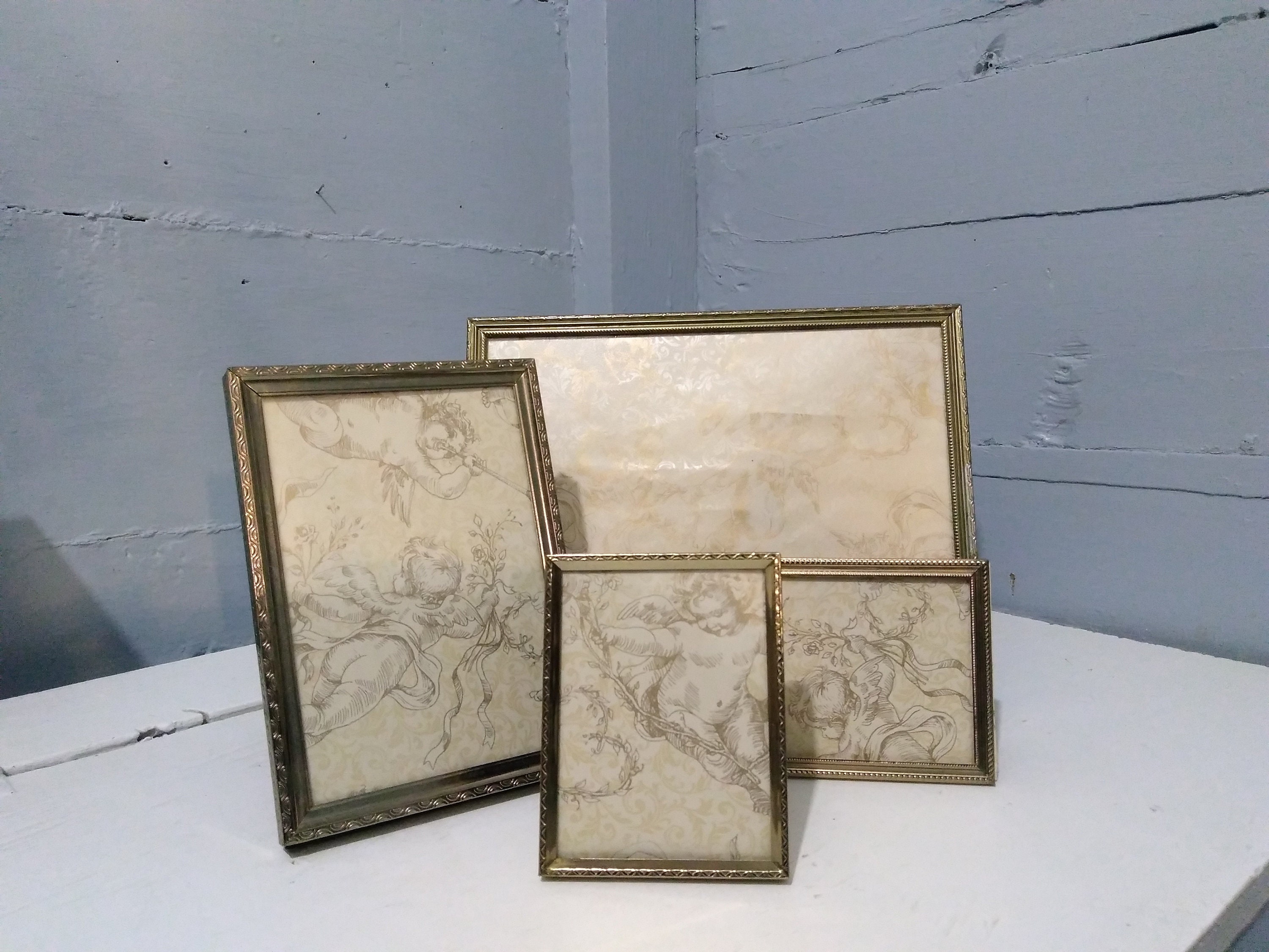 Vintage Metal Picture Frames Gold MidCentury Instant Eclectic