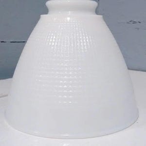 Vintage White Glass Lamp Shade Globe - Torchiere Table Lamp Diffuser