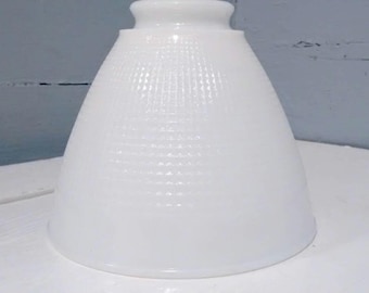 Vintage White Glass Lamp Shade Globe - Torchiere Table Lamp Diffuser