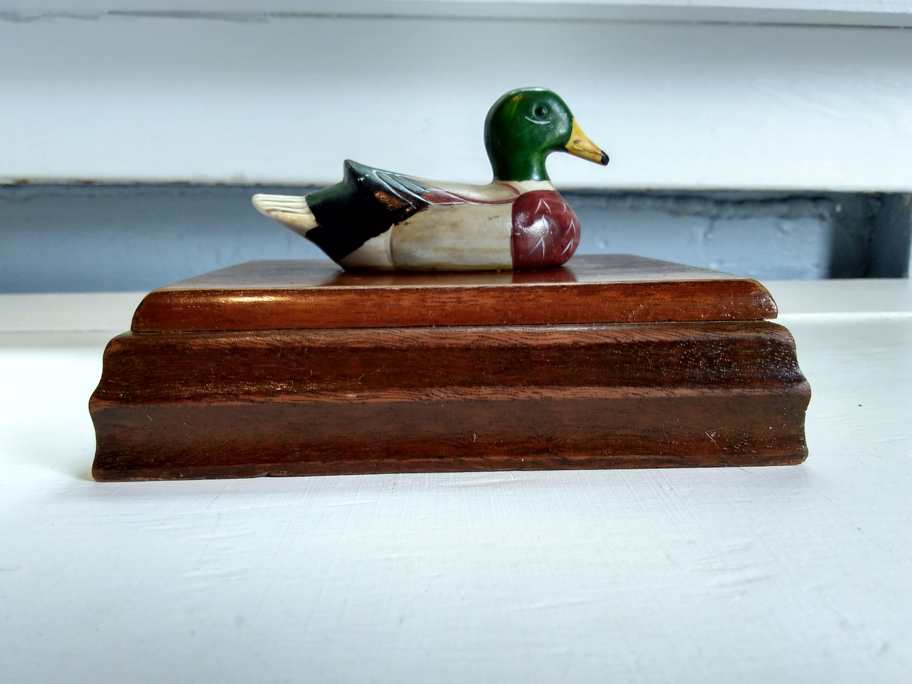 80s Duck Playing Card Caddy Box with Original Duck Playing Cards Card