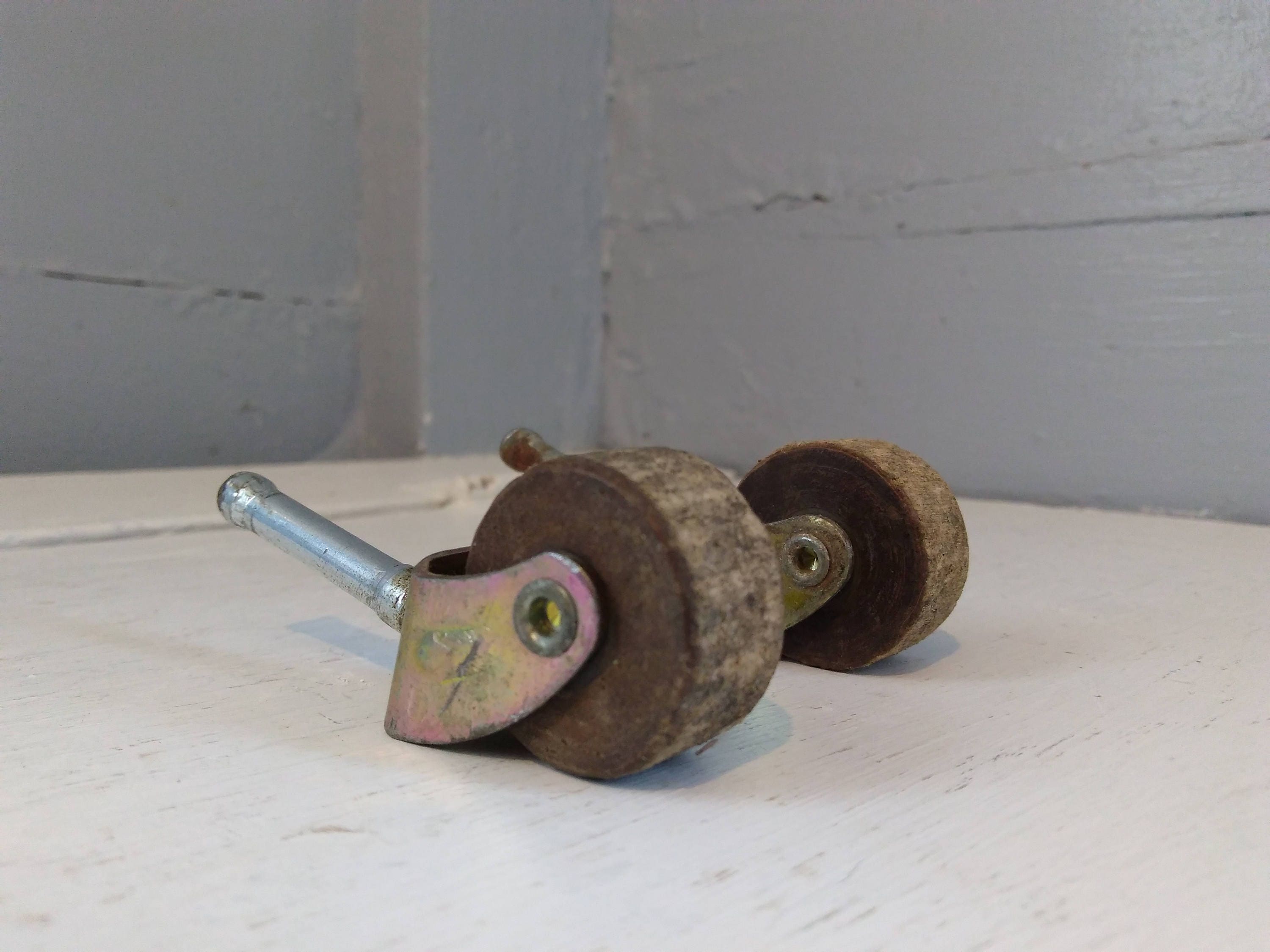 Antique, Furniture Casters, Wood Wheels, Furniture Wheels, Lot of Two