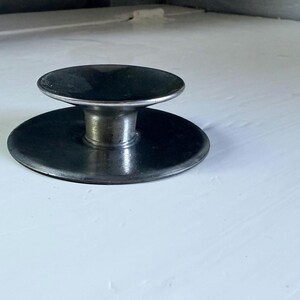 Vintage Mid Century Modern Kitchen Cabinet Knobs with Backplates, MCM Concave Round Dresser Pulls,  Atomic Cabinet Hardware