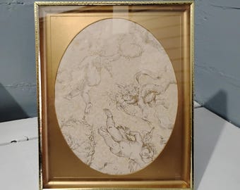 Elegant Vintage 11x9 Brass Plated Metal Picture Frame with 8x10 Silhouette Insert: Mid-Century Modern RhymeswithDaughter