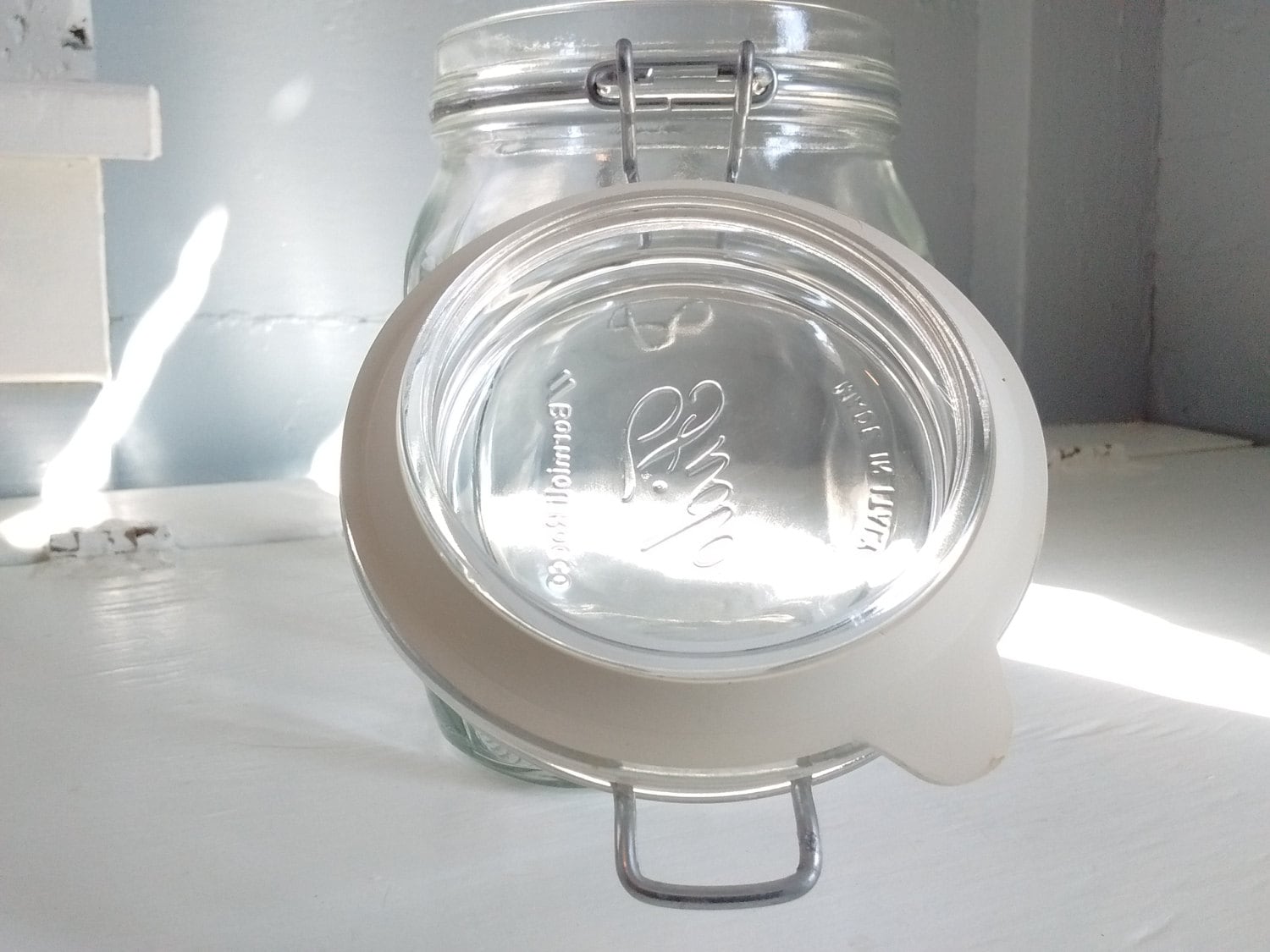 Bormioli Rocco Fido Glass Canning Jar with Glass Lid and Wire Closure 1