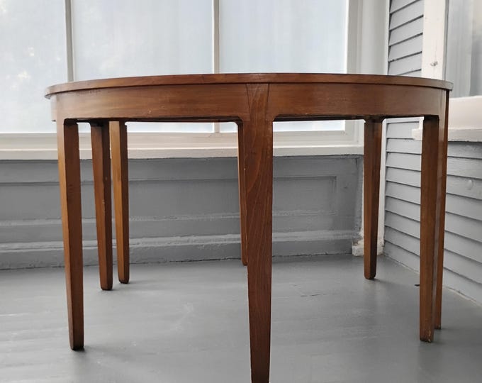 Featured listing image: Rare Pair Edward Wormley for Drexel Precedent Console Tables - Mid Century Modern Silver Elm Library Tables / Writing Desks