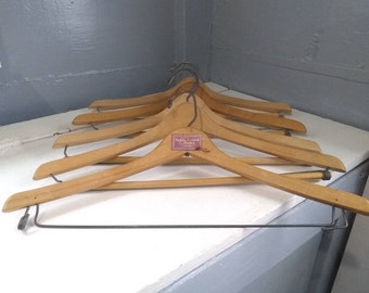 Vintage Wood Hangers Clothes Hangers Pant Hangers Lot of 5 Closet Accessory Photo Prop RhymeswithDaughter