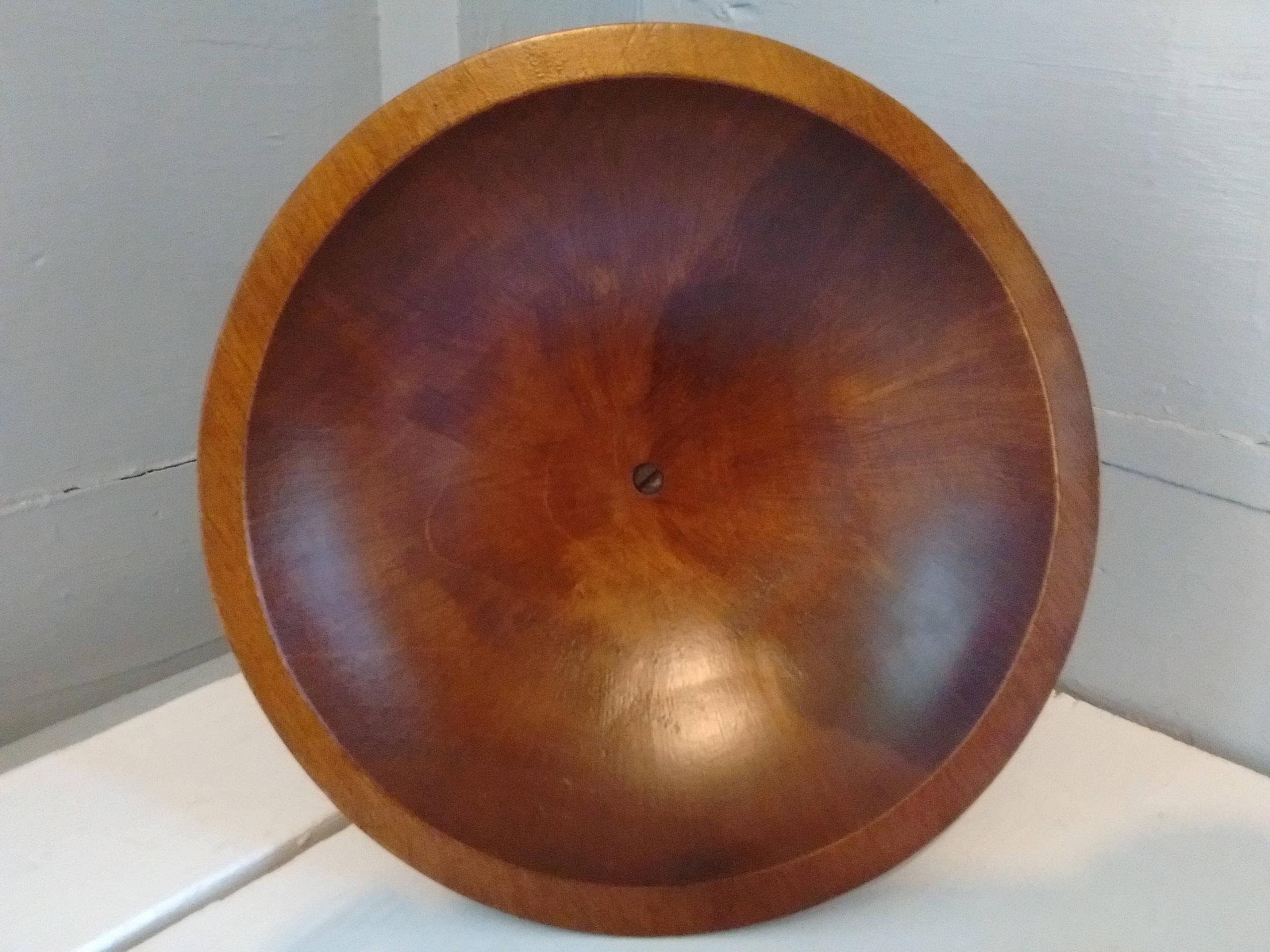 Wood Pedestal Bowl Display Catch all Decorative Table Mantel Home Decor