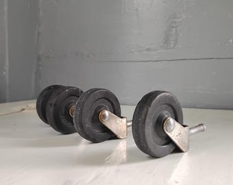 Set of Four, 2 Inch Wheels, Casters, Furniture Hardware, Replacement, RhymeswithDaughter