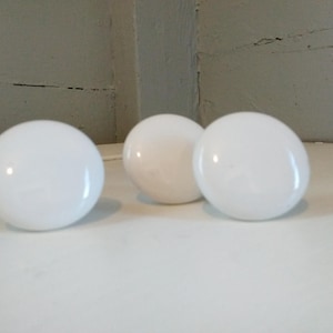 Vintage White Porcelain Mushroom Cabinet Knobs, RhymeswithDaughter