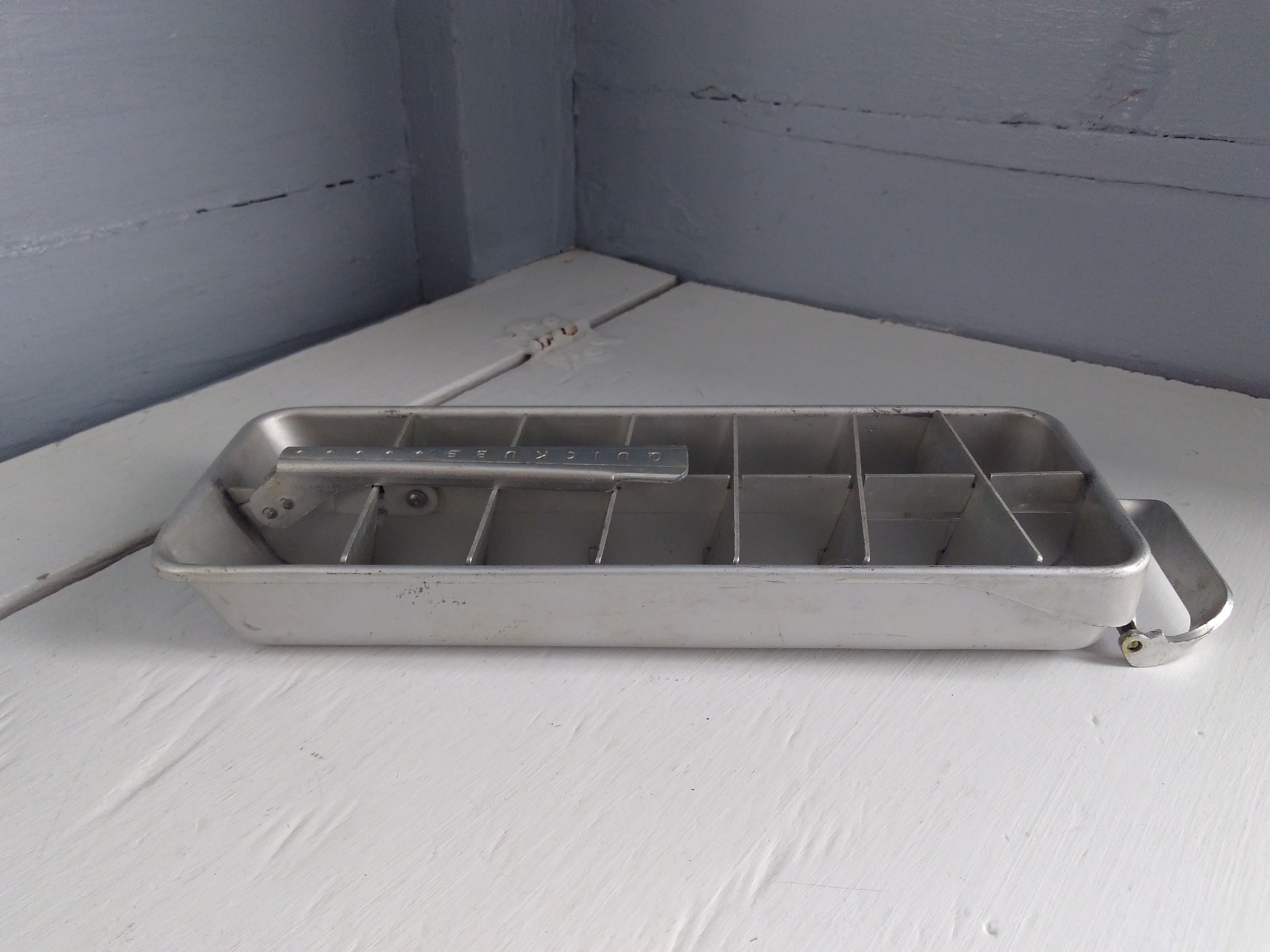 Aluminum Vintage Retro 60s Metal Ice Cube Trays - Unbranded