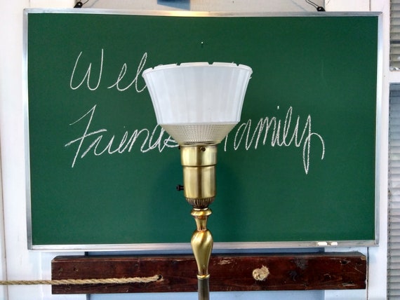 Floor Lamp Rembrandt Vintage Glass And Cloth Shade Torchiere Floor Lamp Rembrandt Vintage Glass And, Mogul Lamp Shade