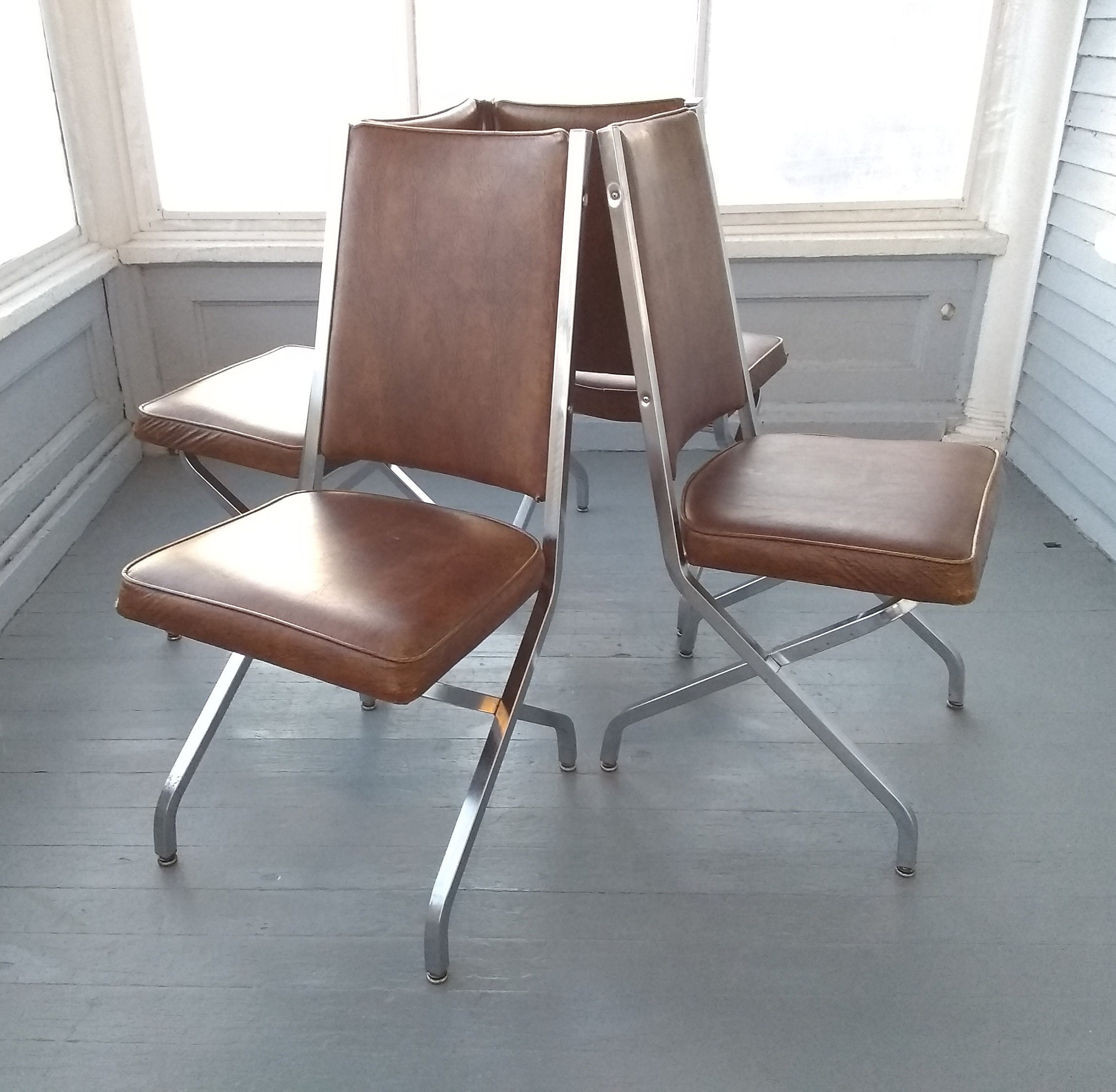 Reserved for Kristin Vintage Kitchen Chairs Set of Four Lloyd Mfg Co Dining Chairs Vinyl Chairs