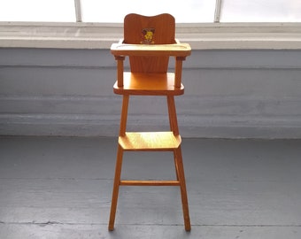 Vintage Doll High Chair Playroom Furniture Doll Display Chair Photo Prop Made in the USA RhymeswithDaughter