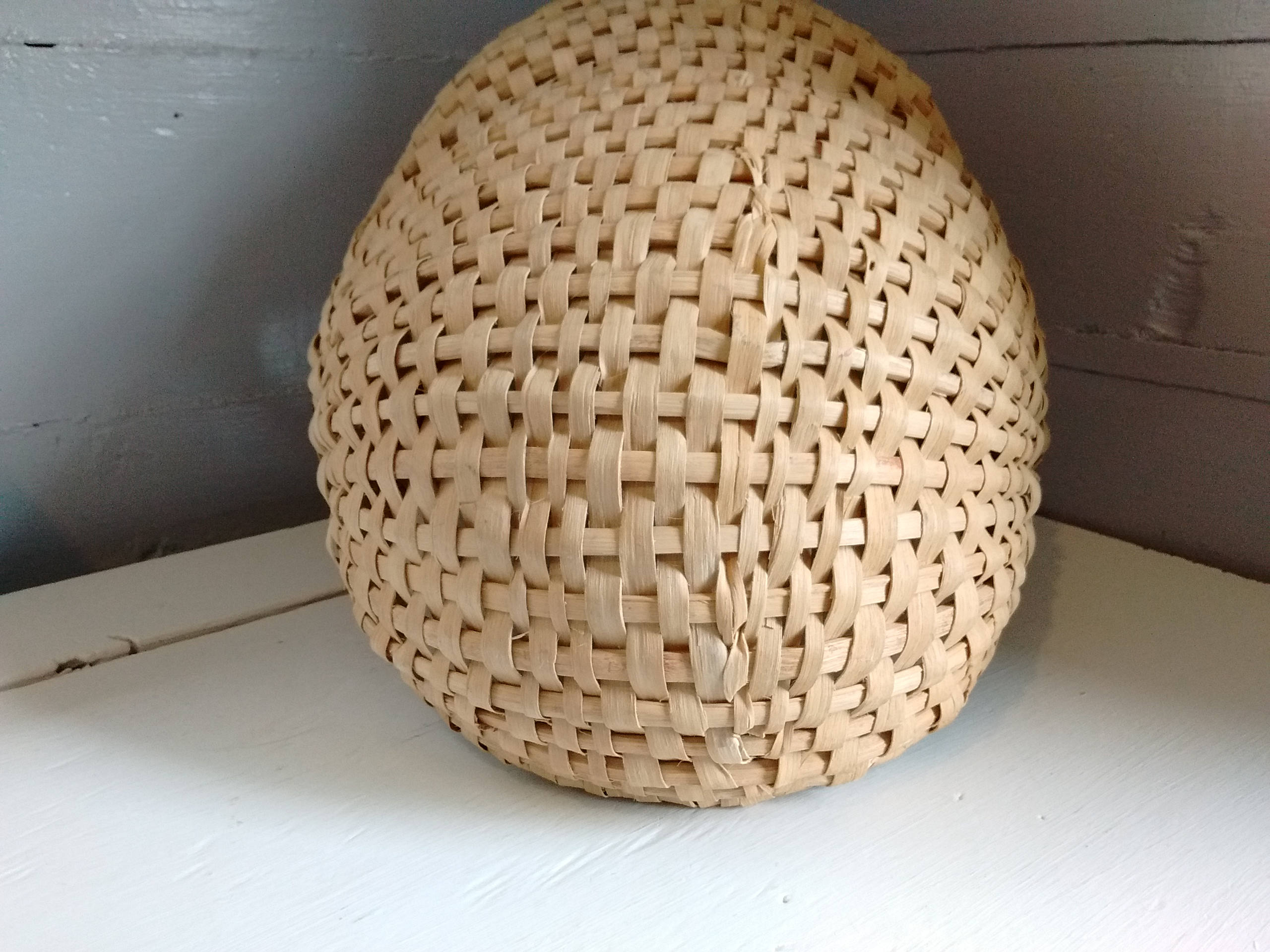 Large Basket, Gathering Basket, Decorative Basket, Double Basket, Reed