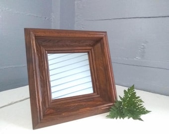 Vintage Square Accent Mirror Framed Wood Entrance Mirror Bathroom Mirror Teen Room Home Decor Photo Prop RhymeswithDaughter