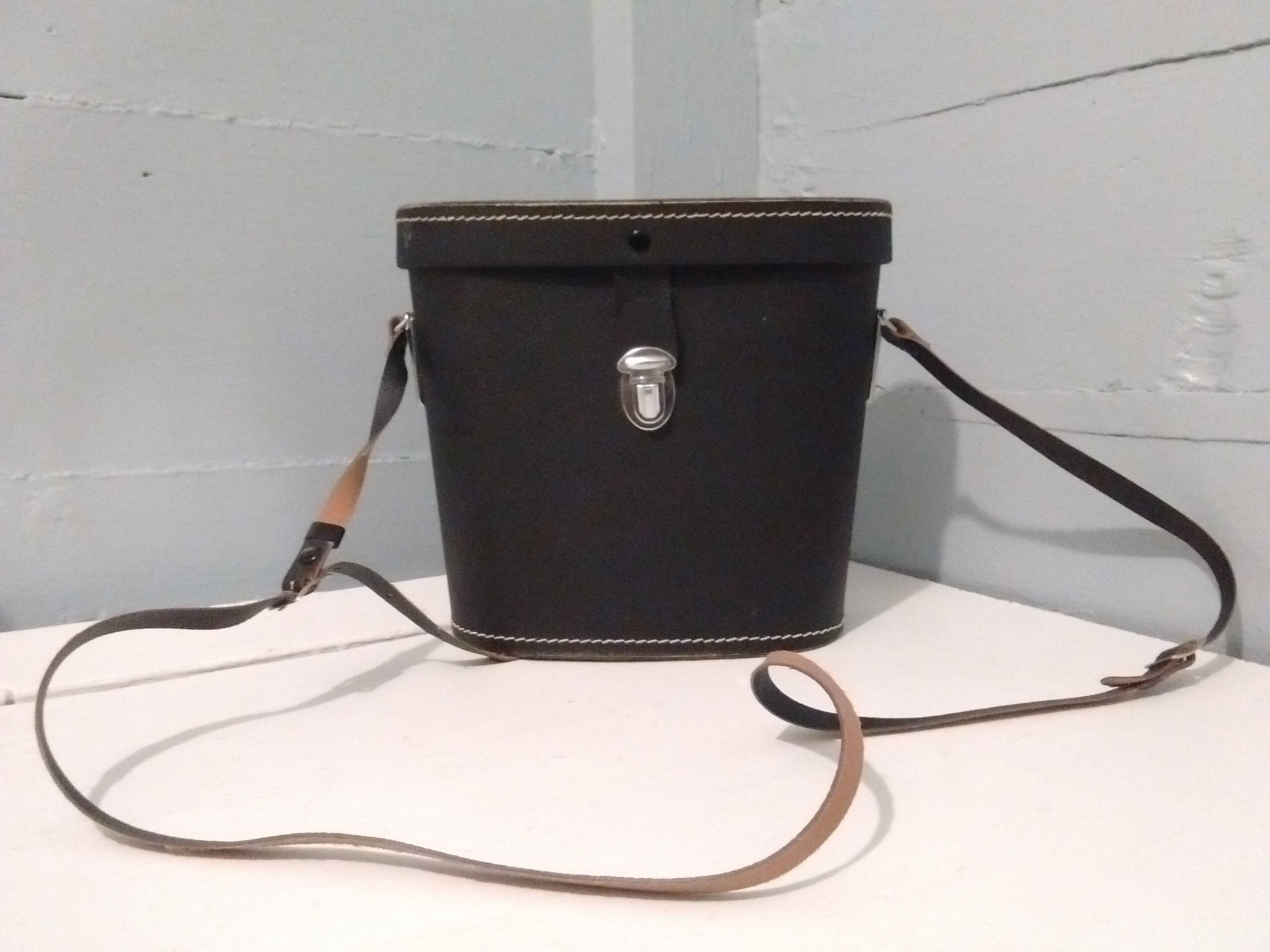 Vintage Compass Binocular Case, Purse, Black