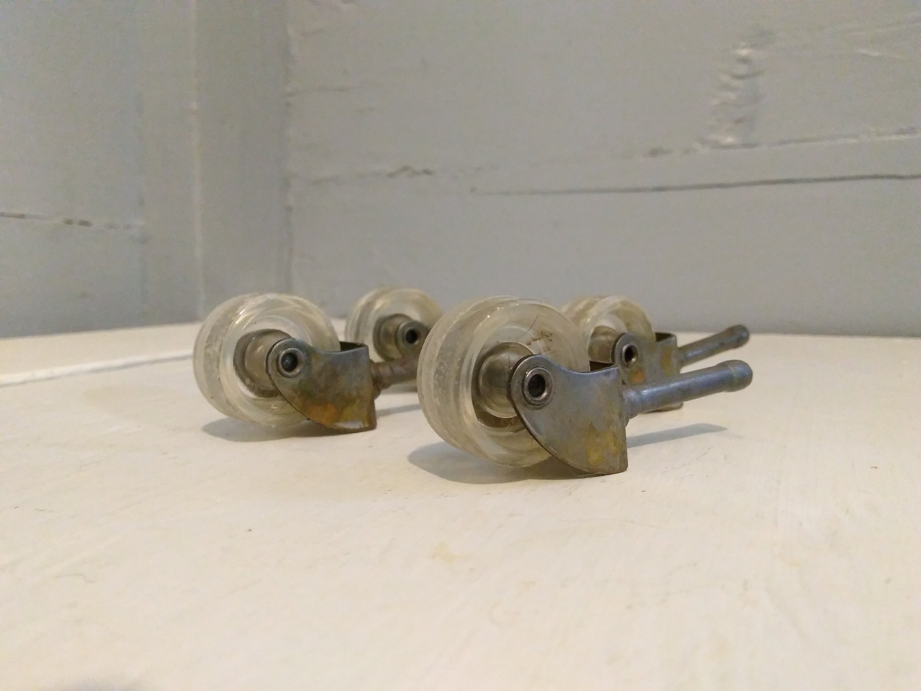 Four Vintage 1 1/4 Inch Wheel Caster Furniture Caster Furniture Wheel