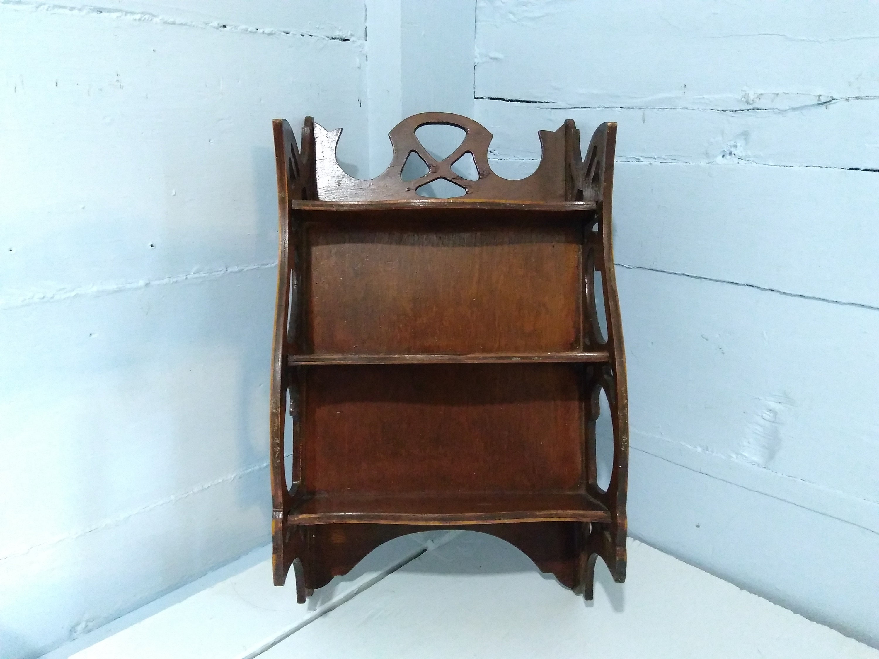 Vintage Wood Shelves Wall Mount Shelf Knick Knack Shelves Home Decor