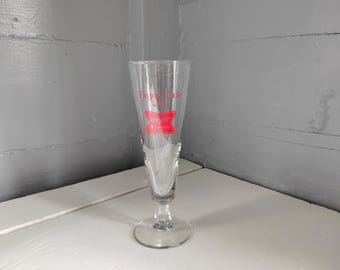 Vintage Miller Highlife Beer Glass Tapered Footed Barware Enjoy Life with Miller Highlife Collectible Glassware RhymeswithDaughter