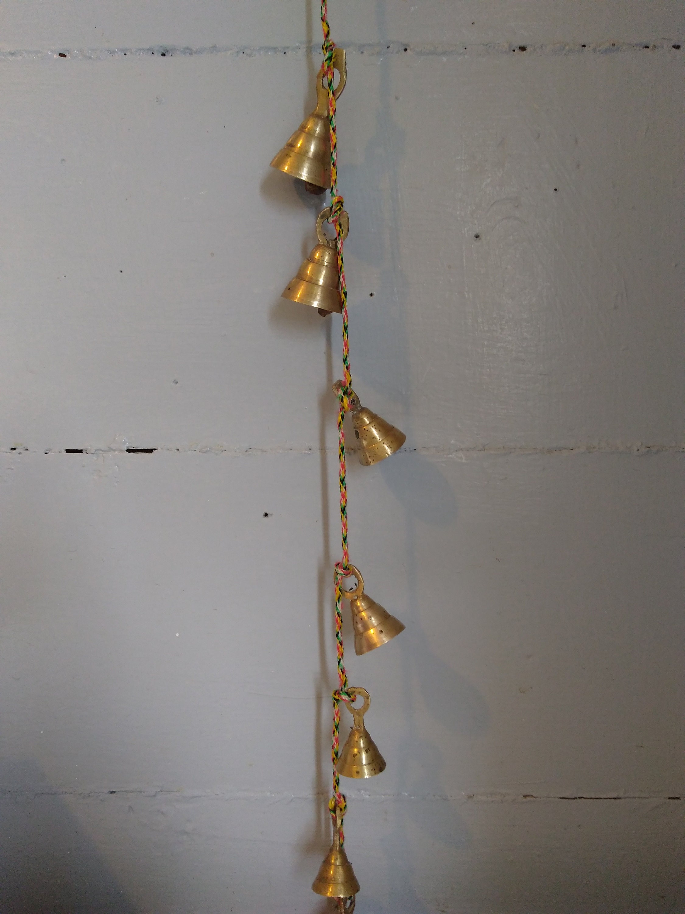 Vintage, Brass, Bell, Wind Chime, String of Bells, Door Chimes