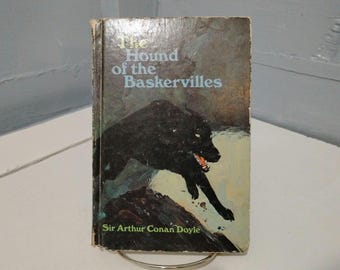 The Hound of the Baskervilles By Sir Arthur Conan Doyle Hardcover Book with Jacket 1968 RhymeswithDaughter