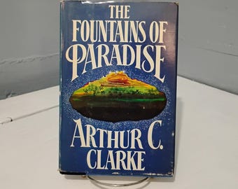 Vintage Book The Fountains of Paradise Book Club Edition by Arthur C. Clarke 1979 Hardcover Book with Dust Jacket RhymeswithDaughter