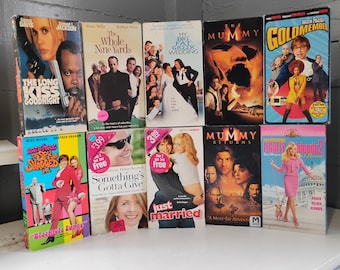 Vintage VHS Movies; The Long Kiss Goodnight,  The Whole Nine Yards, My Big Fat Greek Wedding, The Mummy, Goldmember and more...