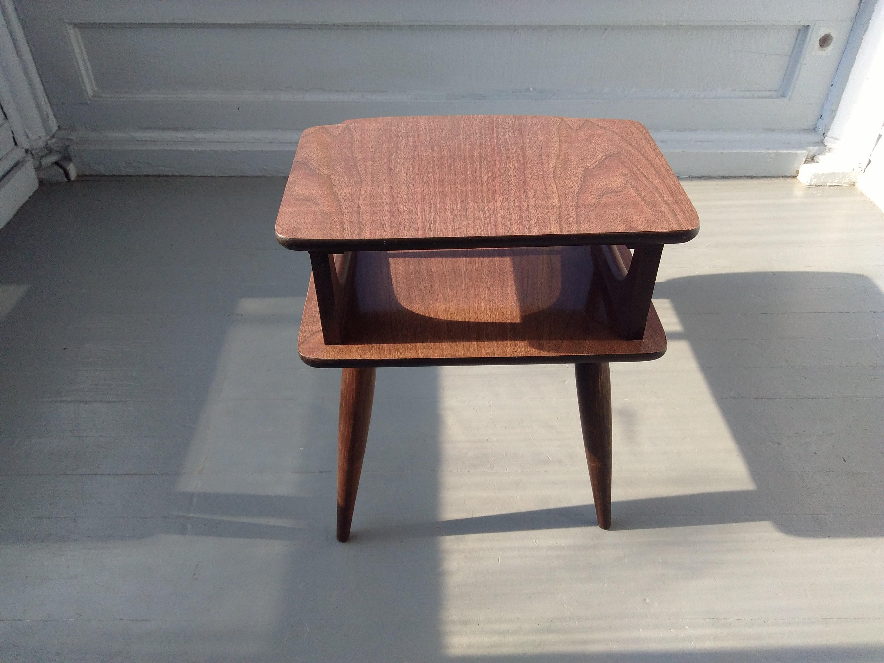 Vintage End Table Step up Mid Century Danish Modern Livingroom