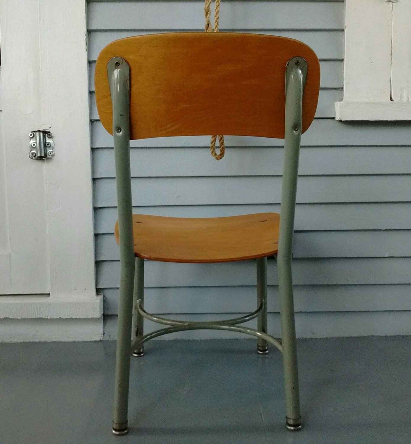 Vintage, Kids Chair, Kids Room Furniture, School House Chair, Metal