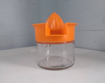 Vintage Glass Juicer with Pouring Spout Hand  Juicer Kitchen Gadget Lemon Juicer Orange Juicer Photo Prop  RhymeswithDaughter