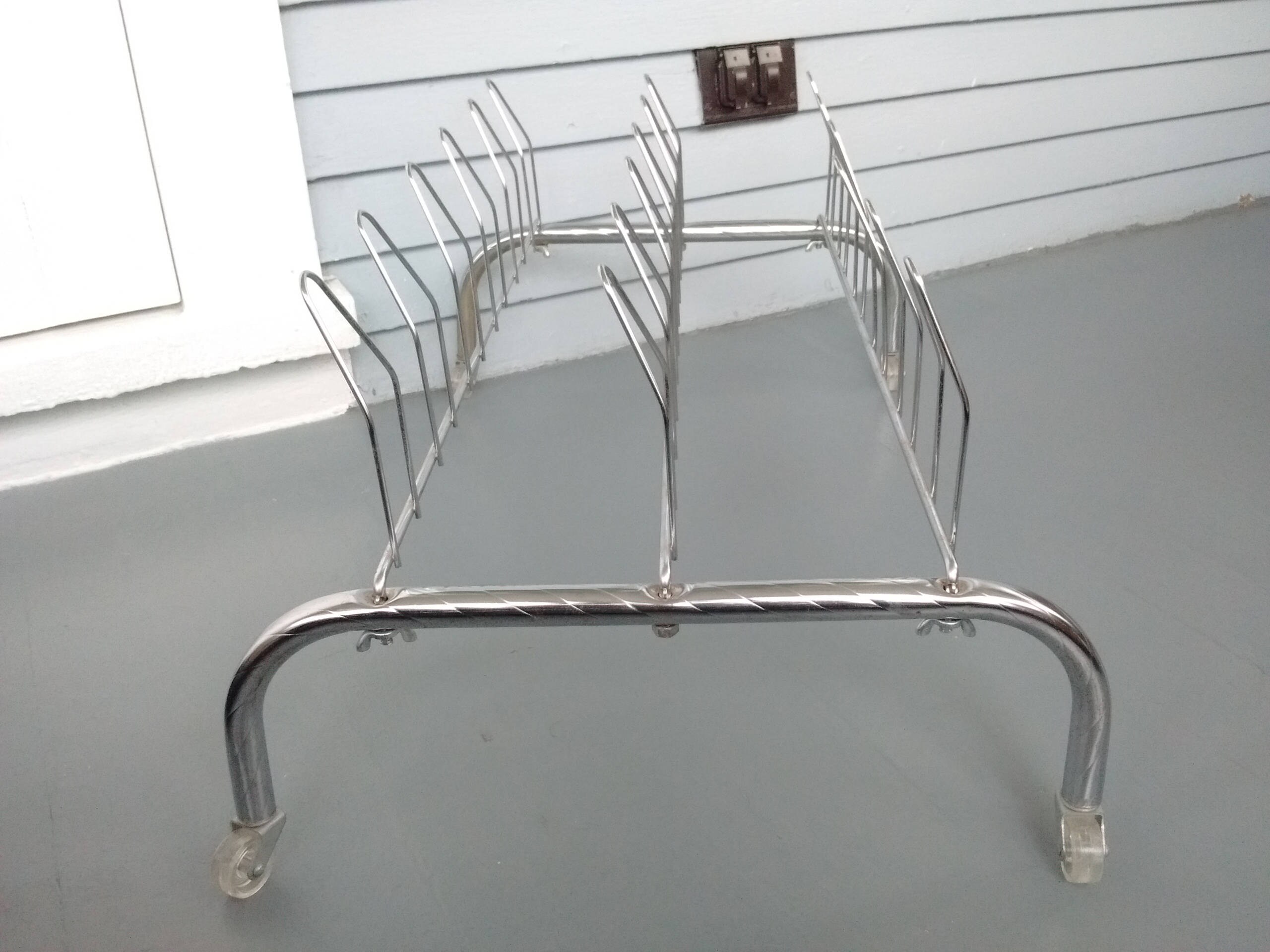 Vintage, Chrome, Rolling, Shoe Rack, Closet Shoe Organizer, Closet