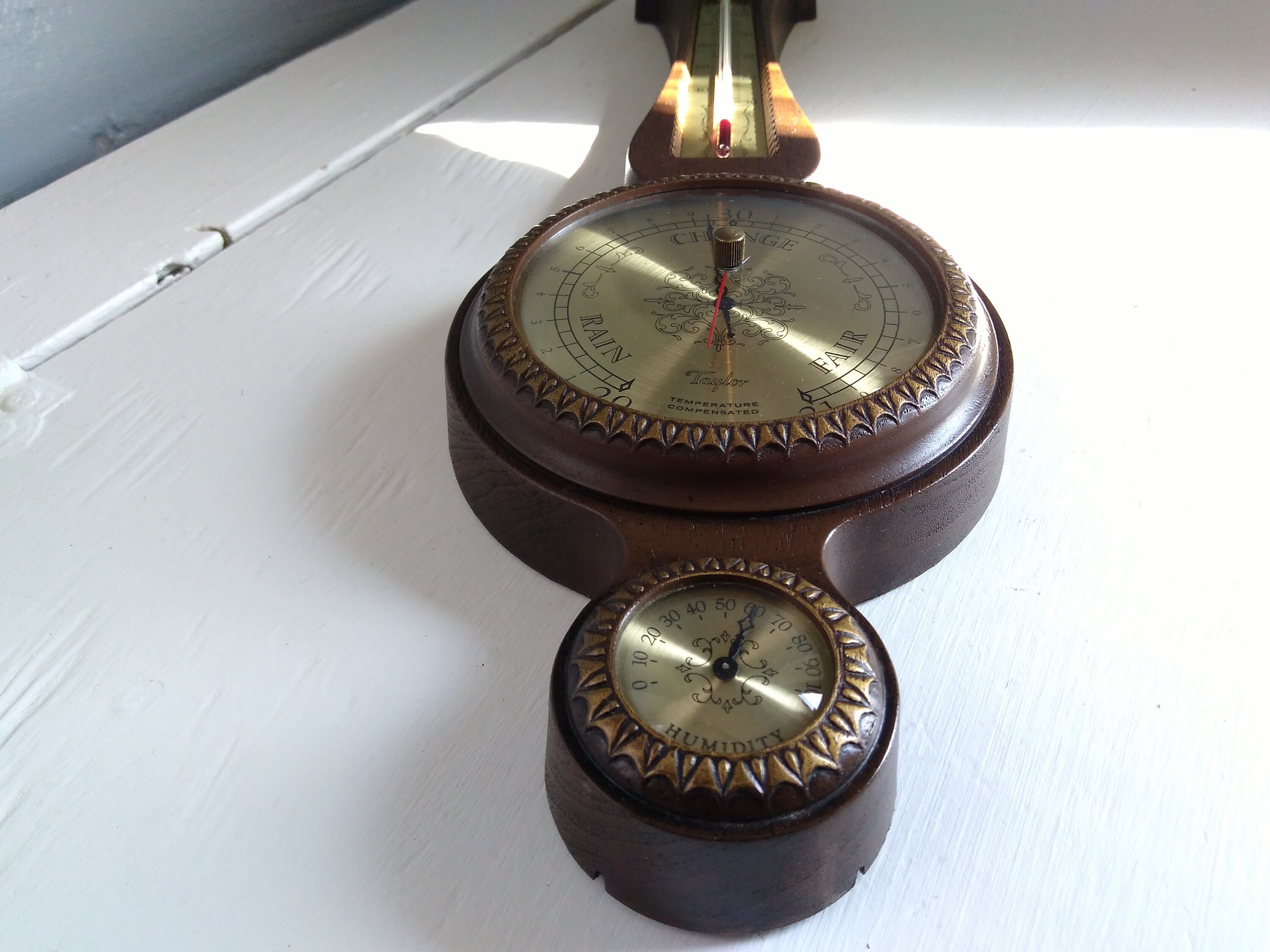 Vintage, Weather Station, Wall Mount, Taylor Instruments, Thermometer