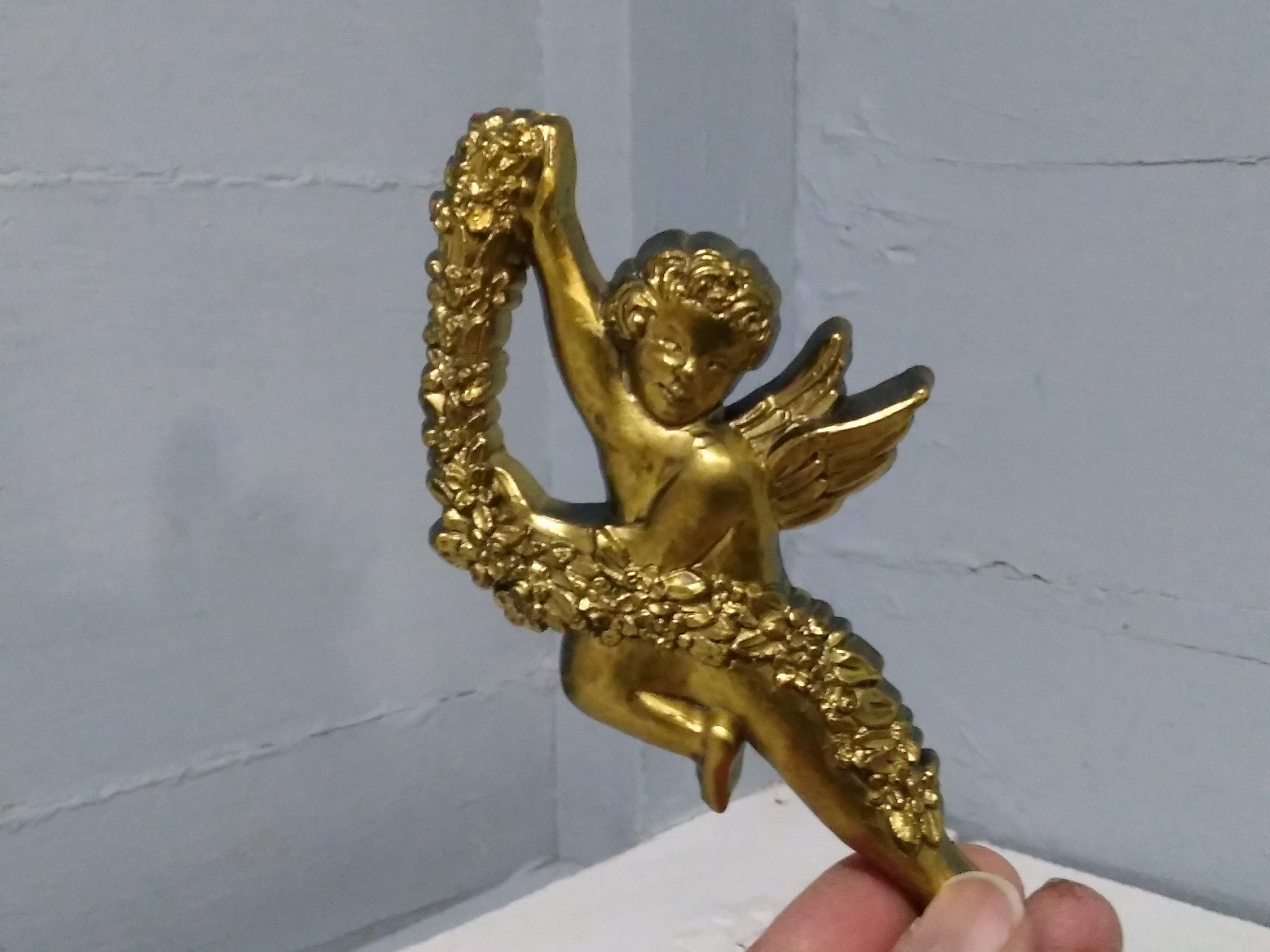 Vintage Angel Wall Hangings Cherubs with Wreaths 3D Art Collectable