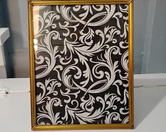 Vintage Metal  8x10 Picture Frame Brass Plated Mid Century Modern Easel Back Table Top Wedding/Family Photo Frame RhymeswithDaughter